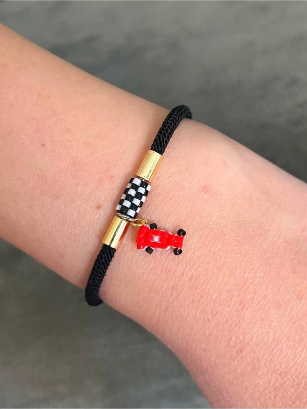 🏁F1 Racing Car Bracelet | Checkered Flag Motorsport Jewelry | Racing Fan 🎁